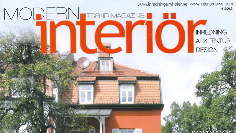 Veröffentlichung: Oktober 2012 T85 - Veröffentlichung auf Modern Interior Schweden Ausgabe 4/2012